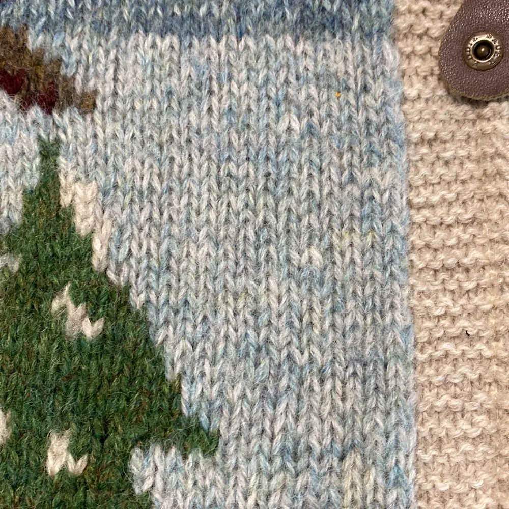 Vintage 90s Y2K Novelty Sleeveless Sweater Sweater Vest. Dog Skiing Cabin Geese - Picture 13 of 14